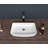 Contemporary Ceramic Sink, Rectangular Vessel Bathroom Sink