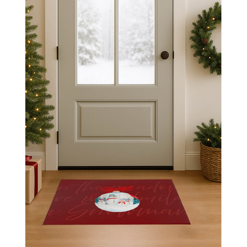 Tapis d'entrée In the meadow, Rouge, L 24 po x L 36 po