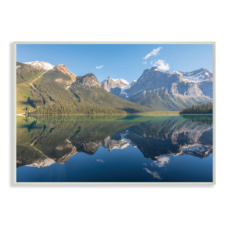 Paysage de lac de campagne à la montagne par Dave Gordon - photographie, Plaque murale, H 13 po x l 19 po
