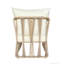 Chaises en rotin PE tissées à la main avec coussins et structure en métal Piero