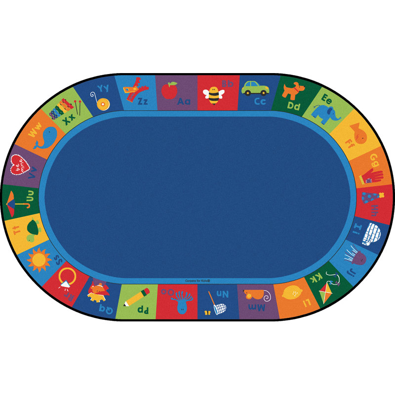 Tapis alphabétique Carpets for Kids, Ovale 7 pi 6 po x 12 pi