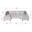 Canapé modulaire en U ultra confortable avec coussins moelleux, sièges polyvalents et chaises longues doubles pour se détendre