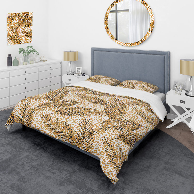 Ensemble de housse de couette en microfibre noir / jaune 3 pièces