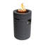 Colonne de foyer au propane cylindrique 26 po avec réservoir de rangement dissimulé, foyer au gaz en béton léger de 40 000 BTU pour petit patio et balcon, gris foncé-1196627928