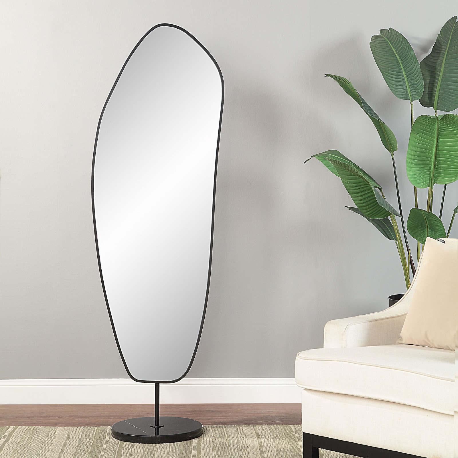 Hiya Iron Abstract Floor Mirror