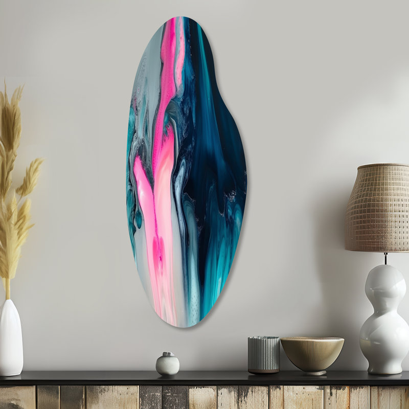 Clapperton - Art mural asymétrique en métal incurvé, H 38 po x l 15 po