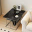 Plateau de table rectangulaire de remplacement en pierre frittée noire pour table basse / table de salle à manger-128824947-128824948