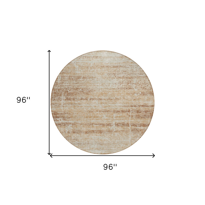 Tapis beige rond 8 po