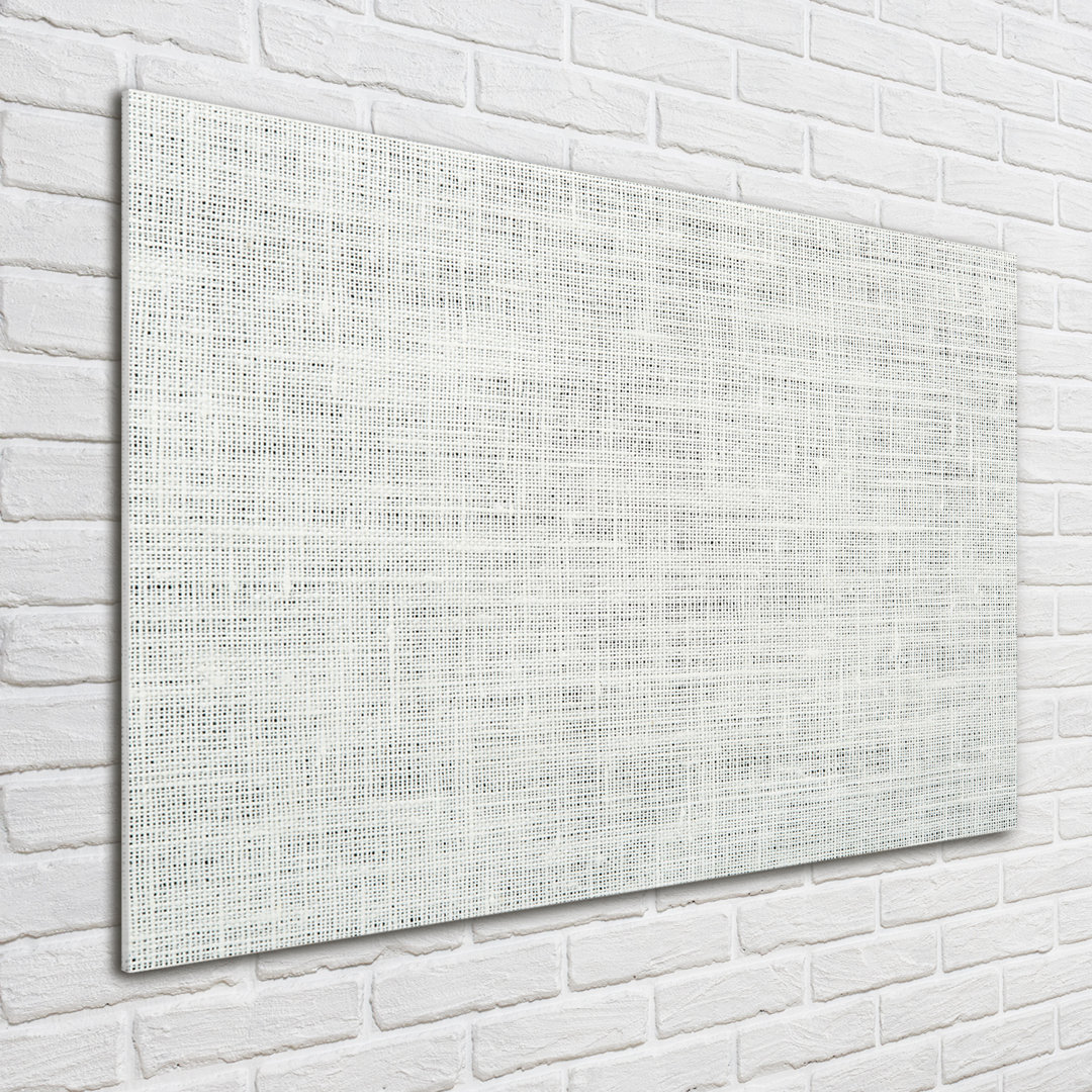 Glasbild White Linen Canvas