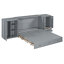 Lit escamotable avec port USB, petites armoires et tiroirs-146458350
