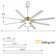 Feleshia 72'' 8-Blade Reversible Ceiling Fan with Remote Control and LED Light