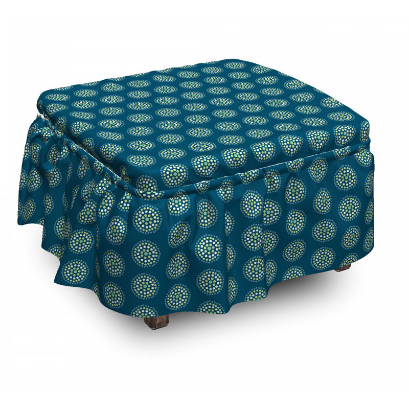 Moire cercles repose-pieds housse pour