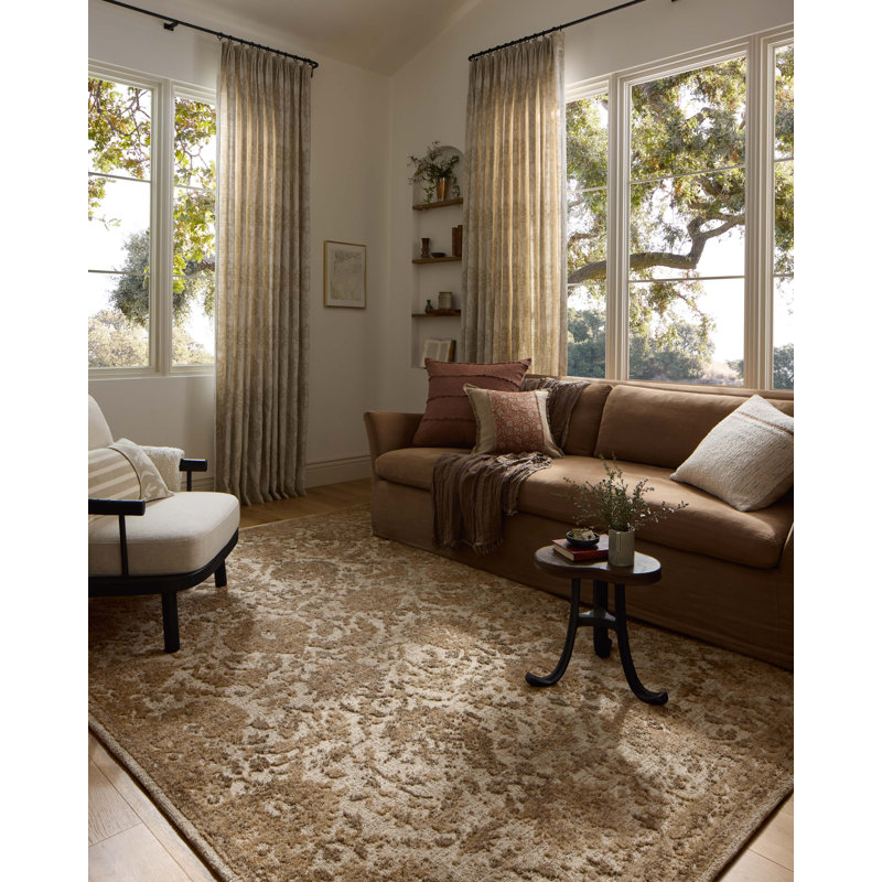 Tapis ivoire / naturel Loloi Percival, Rectangle 5 pi x 7 pi 6 po