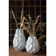  Vase en céramique à volants H 10,5 po - Petit vase décoratif blanc-719898792