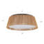 20" 3-light Hand-Woven Rattan Drum Flush Mount