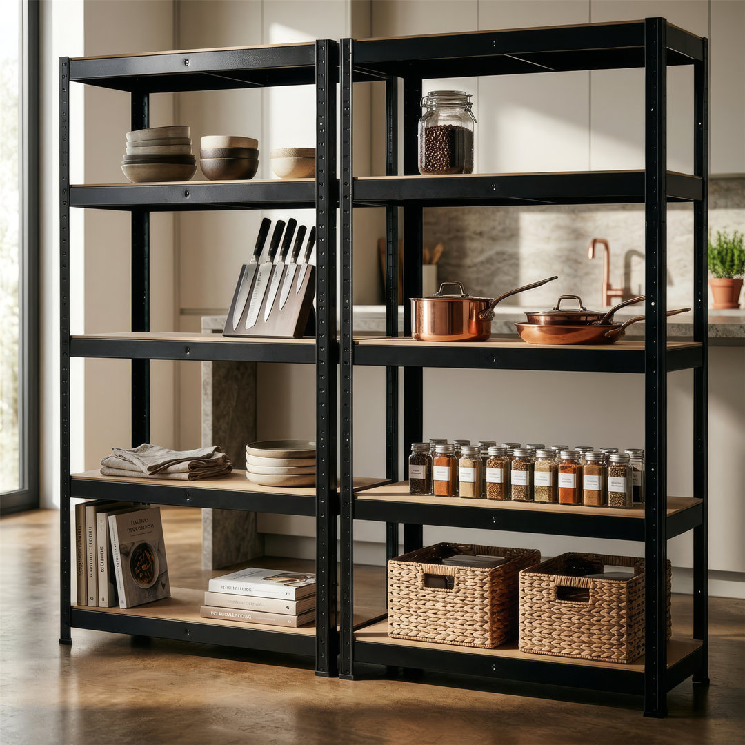 Harbour Housewares - 2pc Steel Garage Shelving Units Set - 5-Tier