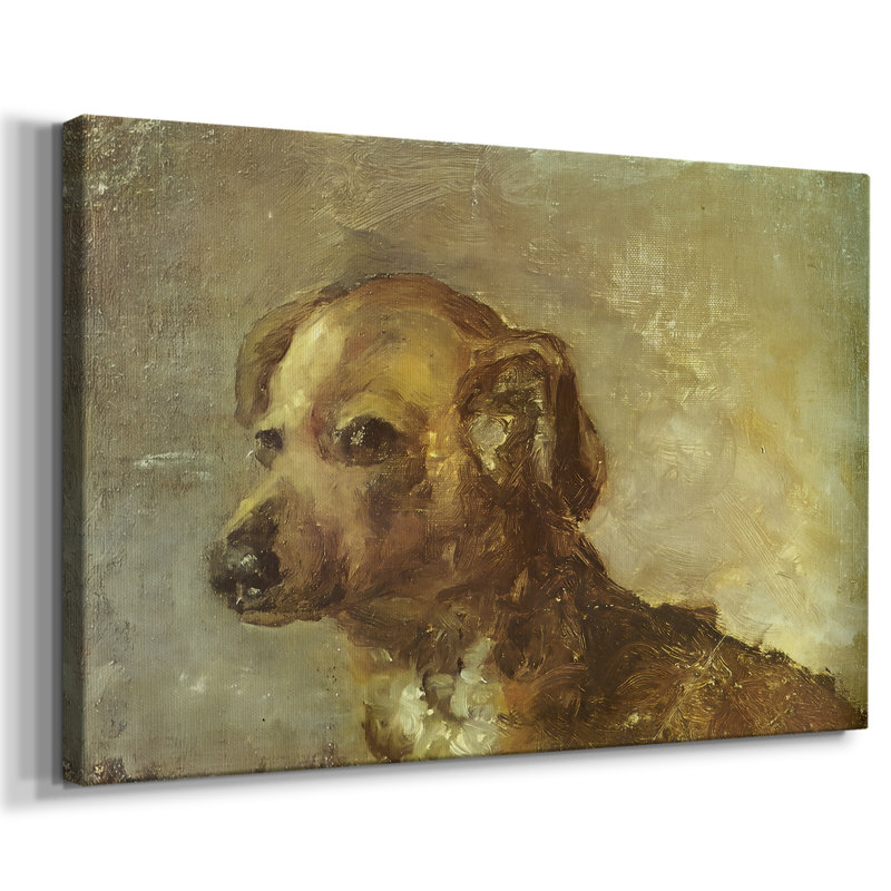 Tête de chien (Tête de chien) -Pablo Picasso-Toile tendue avec châssis-c. 1895, 24 x 36