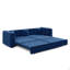 Très grand canapé-lit multifonctionnel de 89 po, canapé-lit coulissant 3 en 1, canapé classique en velours 4 places avec design capitonné, comprend 3 coussins décoratifs, convenant aux appartements et aux salons, bleu-611752434