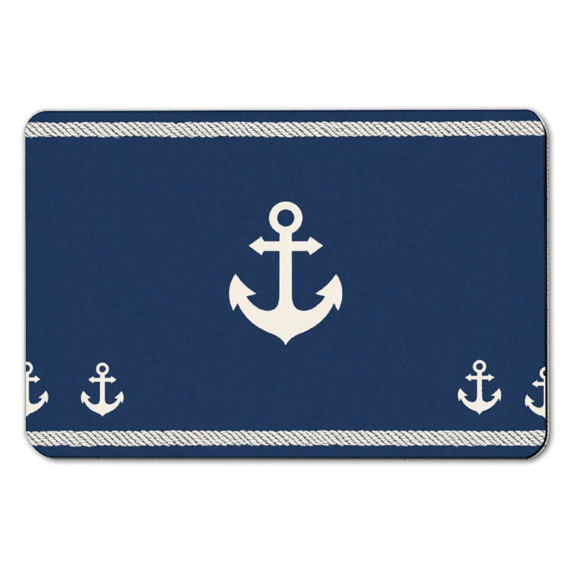 Tapis de bain Nautical Anchor, 16 x 24 po