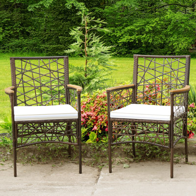 Outdoor Patio Dining Armchair with Cushion