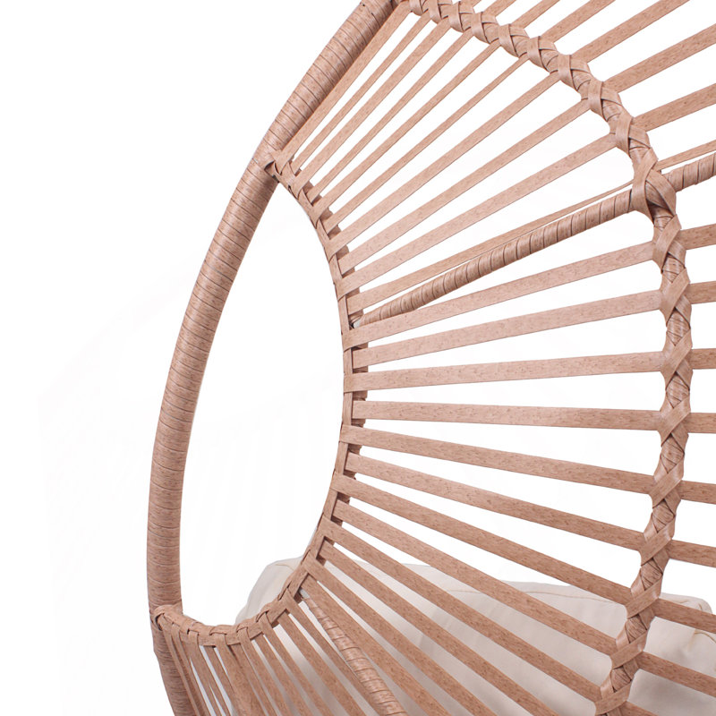 Balancelle de patio avec coussin Elegant, Naturel