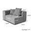 Chaise rembourrée en tissu de lin Kay-1810920759