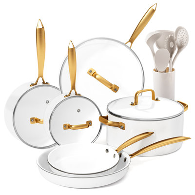 15 - Piece Nonstick Ceramic Cookware Set Oven Safe