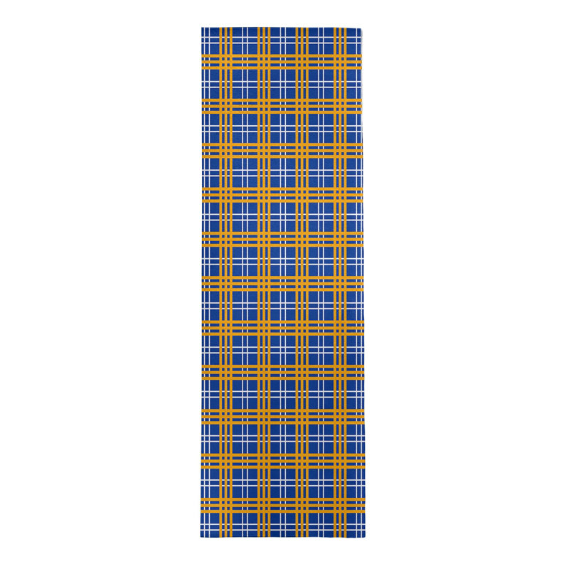 Tapis à carreaux bleu, Tapis de couloir 2 pi 6 po x 8 pi