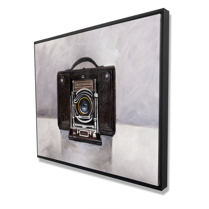 Old Camera Framed Canvas - Unique Home Decor Art Piece