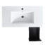 36" Bathroom Vanity With Ceramic Basin, Rattan Bathroom Storage Cabinet With Two Doors And Drawer-993115376