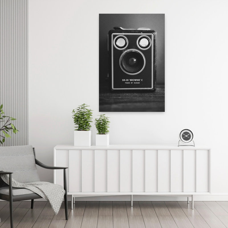 A Kodak Brownie noir et blanc rétro - photographie murale rétro rétro, H 36 po x l 24 po