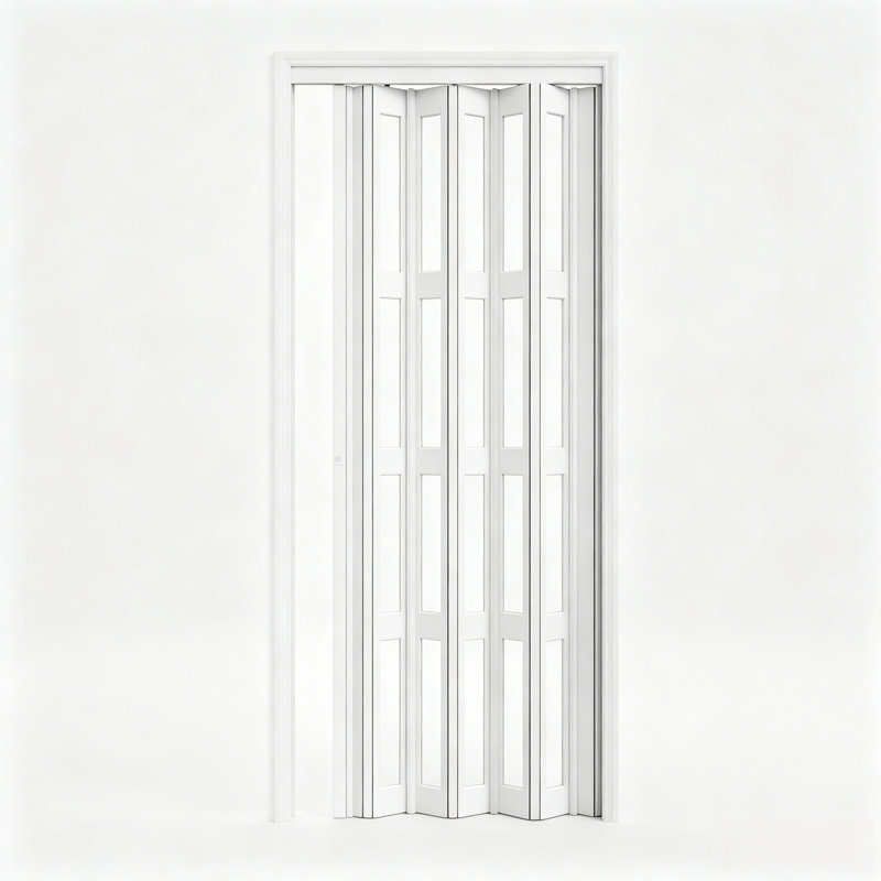 Porte accordéon à panneaux en PVC / vinyle, 36 po x 80 po