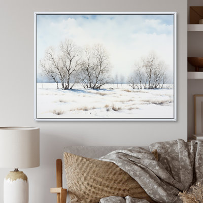 «Snow Winter Minimalisme Landscape II», reproduction sur toile