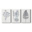 Indigo Botany Study VI - Ensemble de 3 peintures sur toile tendue-1249766878
