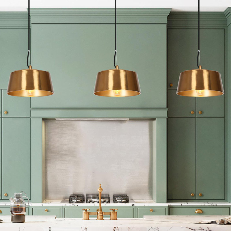 Cozine 1 - Light Drum Pendant, Electroplating Brass