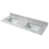 73'' Marble Double Bathroom Vanity Top with Sink