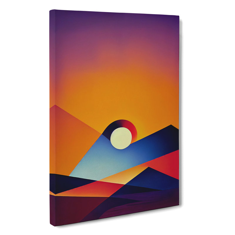 XV1022-5055X Vivid Sunset Abstract - Print, Wrapped Canvas, 50cm H x 35cm W, No Matte