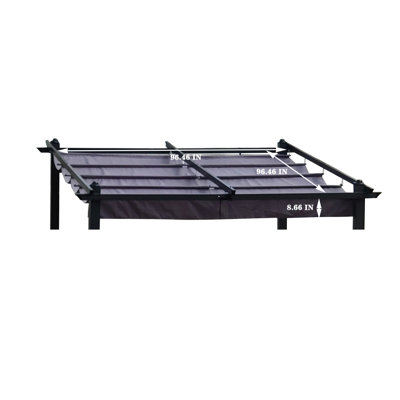 Pergola Canopy Replacement - Sun, Weather , , Easy Assembly, Gray Outdoor Patio Blocking, Water-repellent, Install,