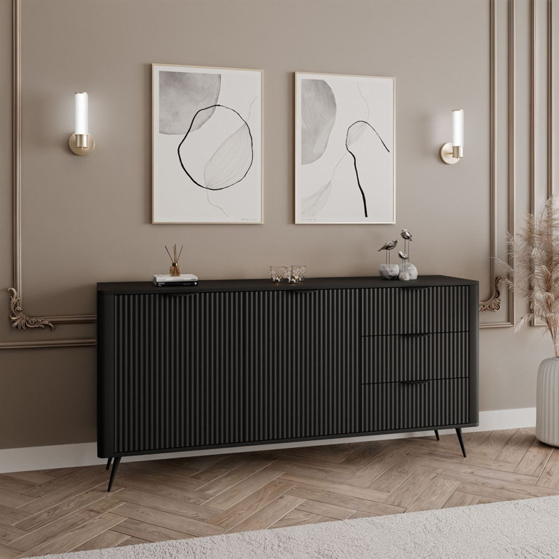 163cm Sideboard, Black