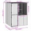 Cage à oiseaux vidaXL anthracite 64,96 x 64,96 x 78,74 po en acier galvanisé