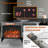 24" Three Sided Glass Electric Fireplace - 5000 /H Heat Supply, 11 Temp Adjustments, 4 Flame Colors, 5 Brightness Levels, Infrared Quartz Heat, Freestanding, Easy Installation, Remote Included With