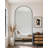 Arched Black Floor Mirror With Stand, 38x77 Inch Freestanding Full Body Mirror For Bedroom-36989827-36989825