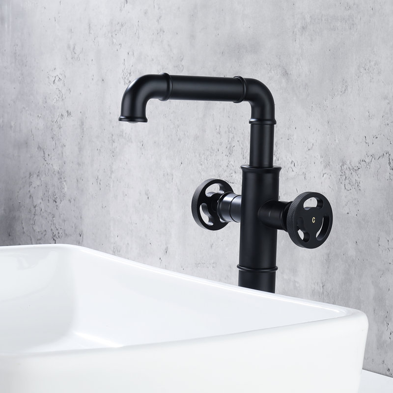 Single-Hole 2-handle Bathroom Faucet, Matte Black