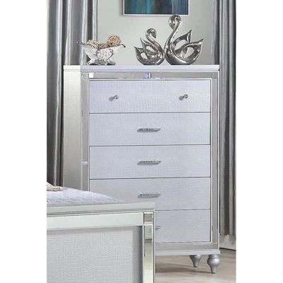 Commode à 5 tiroirs avec miroir Sterling