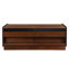 Table basse moderne rectangulaire avec 4 tiroirs et 2 tablettes de présentation, table basse en bois de style cannelé de 47,2 po pour le salon-1094927030
