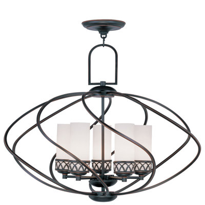 Lustre géométrique classique à 5 lumières Tayaba