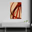 Crimson Curves Abstract Bold Contemporary Wall Art Print-134813561