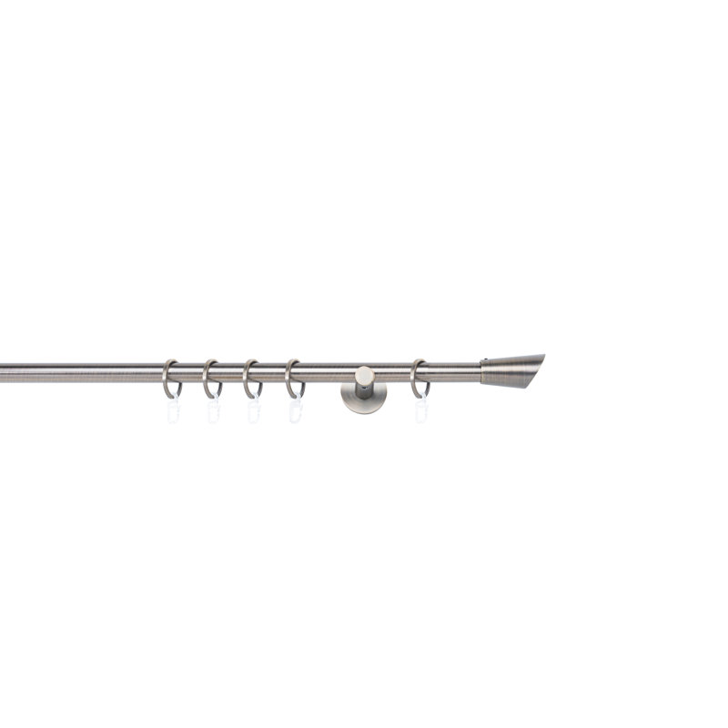 Curtain Rod, Burnished, 2cm H x 210cm W x 6.5cm D
