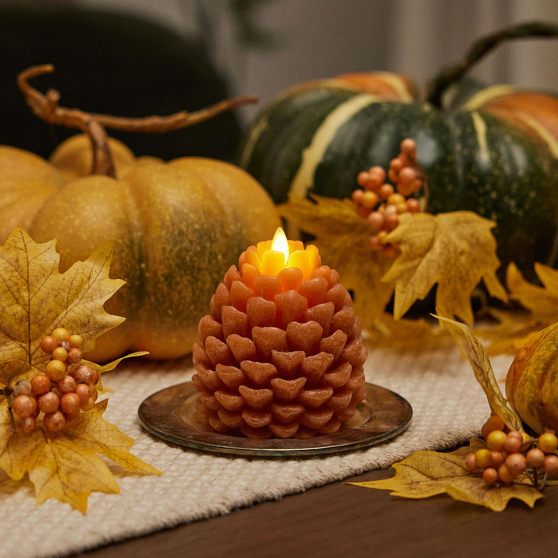 Pinecone Flameless Candle