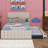 Full Size Bed With Trundle And 3 Drawers,Upholstered Platform Bed With Linen Headboard-304768731